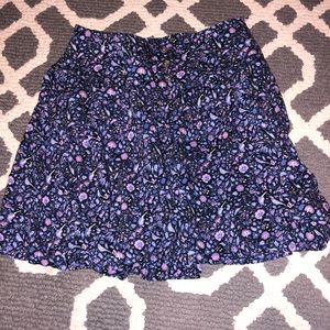 Purple floral circle skirt